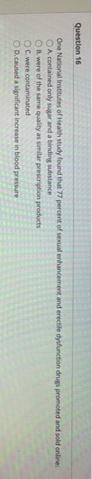 Question 16 One National Institutes of Health