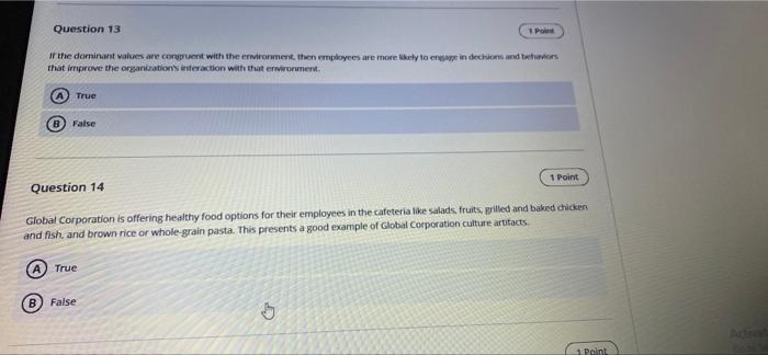 13? 14? Question 13 Ir the dominant values are