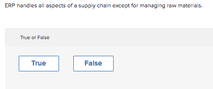 ERP handles all aspects of a supply chain except