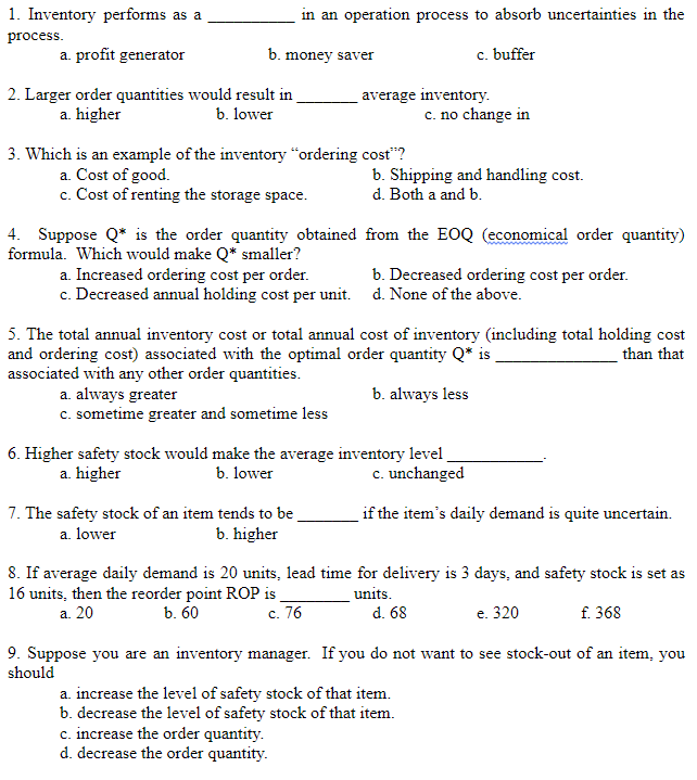 in an operation process to absorb uncertainties