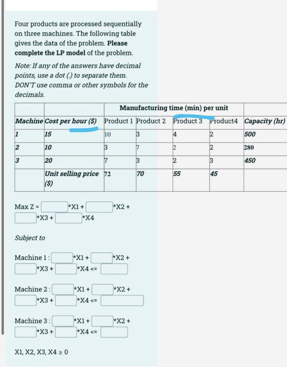 ***************** please take into consideration