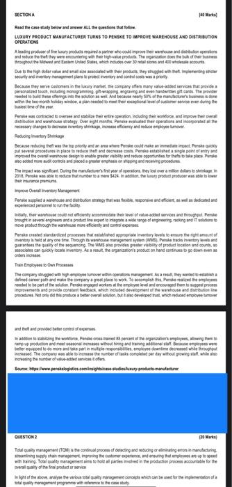 please answer question 2 in full worth 20marks