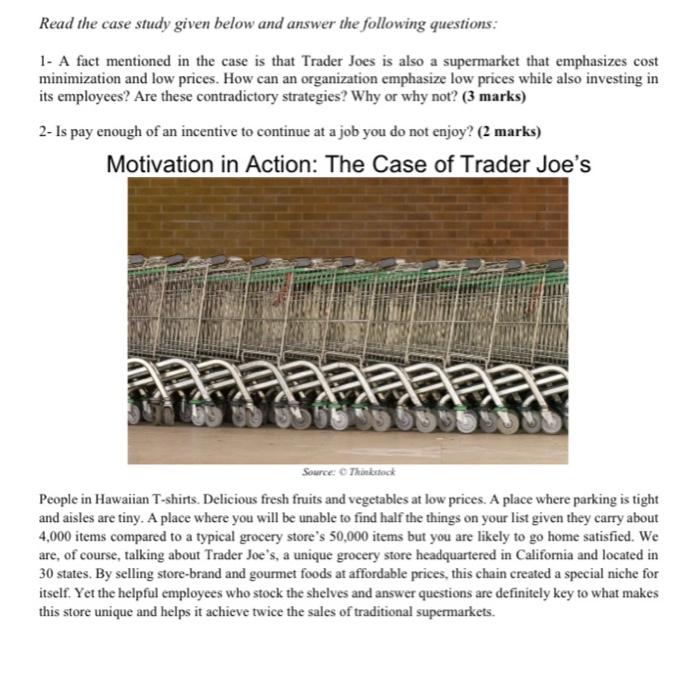 Read the case study given below and answer the