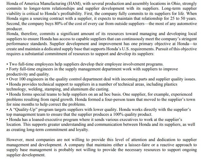 A common statement made in some supply management