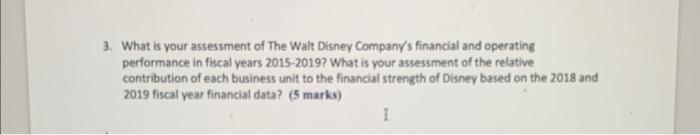 3. What is your assessment of The Walt Disney