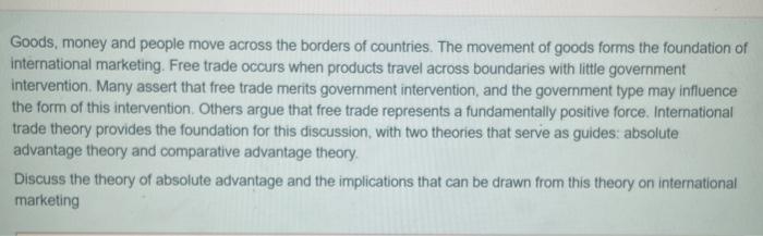 Goods, money and people move across the borders