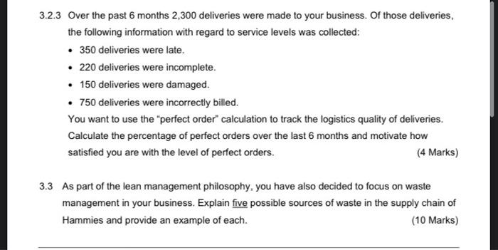 Question 3 Study the scenario and answer the