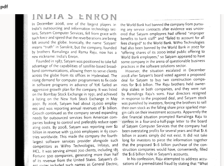 This is a complete case study please answer the