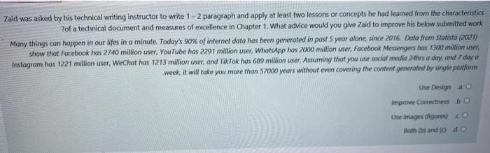 Zaid was asked by his technical writing