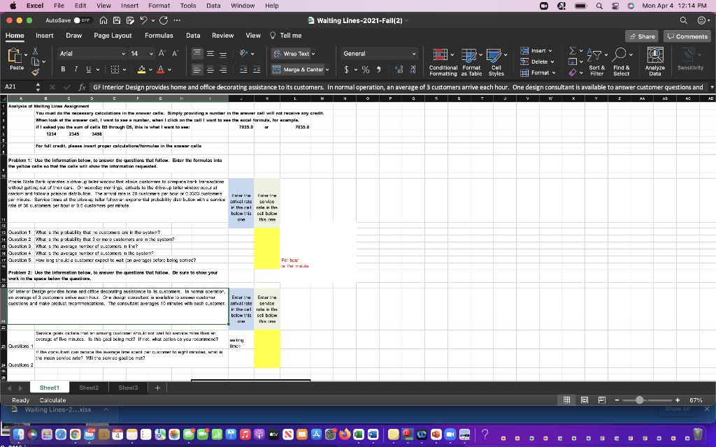 Excel File Edit View Insert Format Tools Data