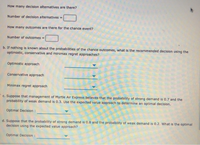 Problem 13-09 (Algorithmic) Myrtle Air Express