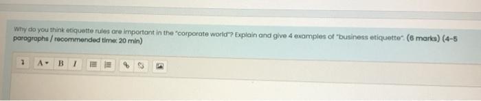 why do you think etiquette rules are important in