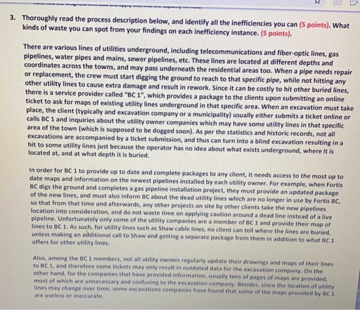 3. Thoroughly read the process description below,