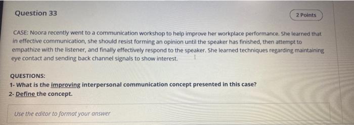 help , 40 minutes left Question 33 2 Points CASE: