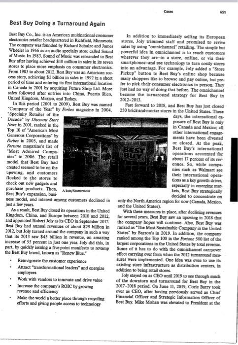 "Best Buy Doing a Turnaround Again" case study