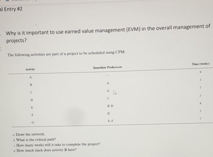 please solve step by step al Entry #2 -- Why is