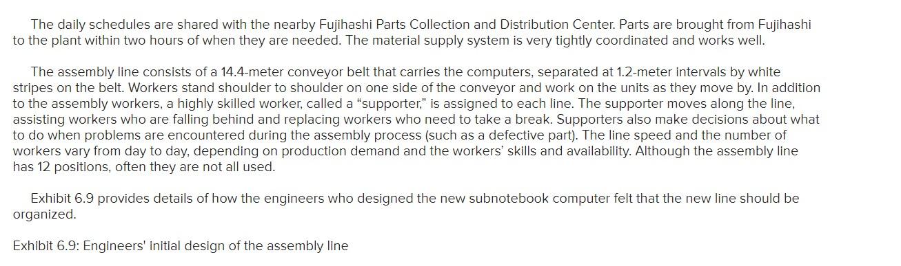 The daily schedules are shared with the nearby