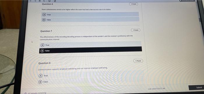 Question 6 tro team cheese der what we A true 0