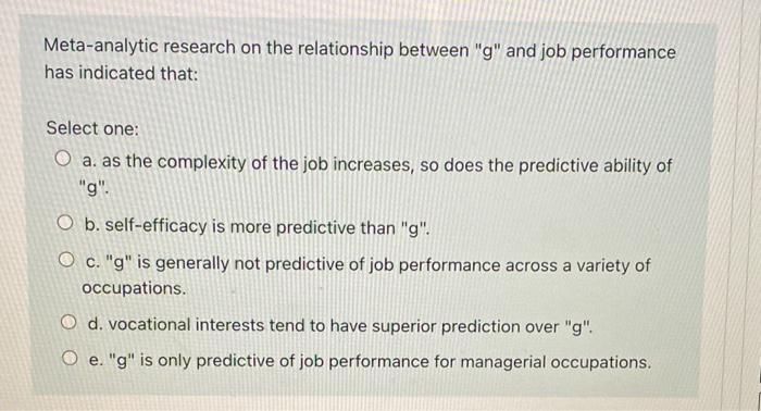 A company conducts a predictive validation study,
