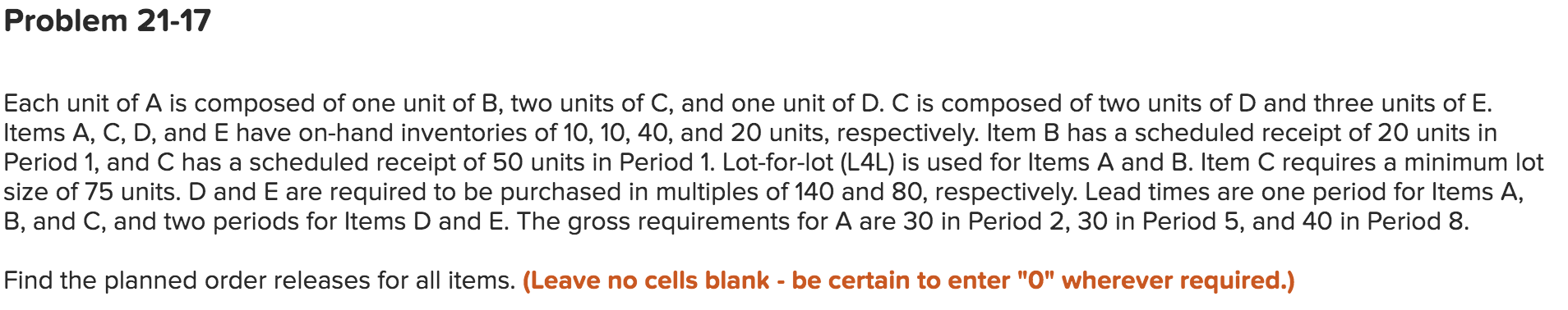 Please use the same chart format, thanks! Problem