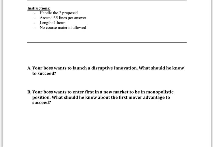 Instructions: Handle the 2 proposed - Around 35