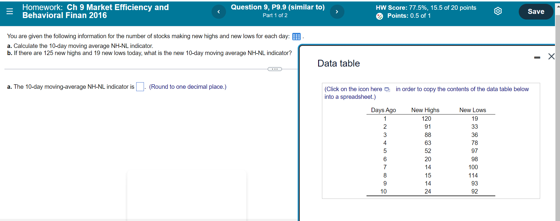 Homework: Ch 9 Market Efficiency and Behavioral