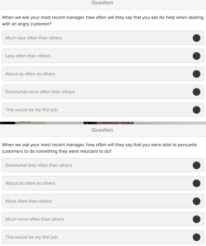 when we ask your most recent manager, how often