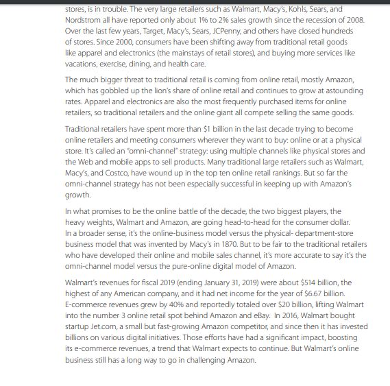 Traditional retail in the United States, the kind