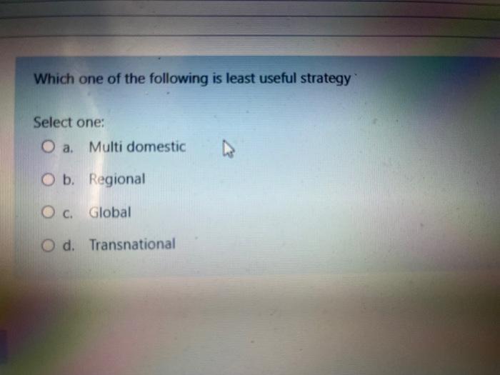 Which one of the following is least useful