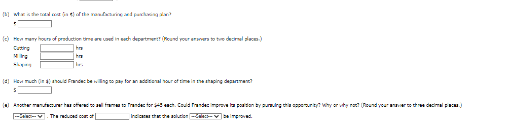 A linear programming computer package is needed.