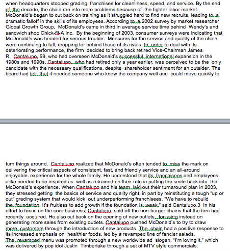 BPL 5100- McDonalds 2017 Case Analysis THUMBS UP