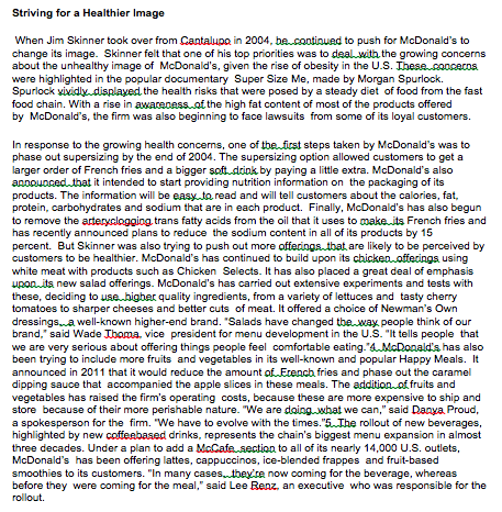 BPL 5100- McDonalds 2017 Case Analysis THUMBS UP