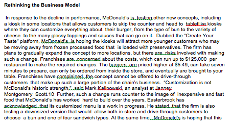 BPL 5100- McDonalds 2017 Case Analysis THUMBS UP