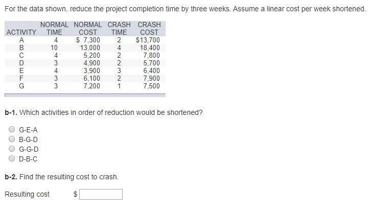 For the network shown: B(10) A(4) G(3) C(4) a-1.