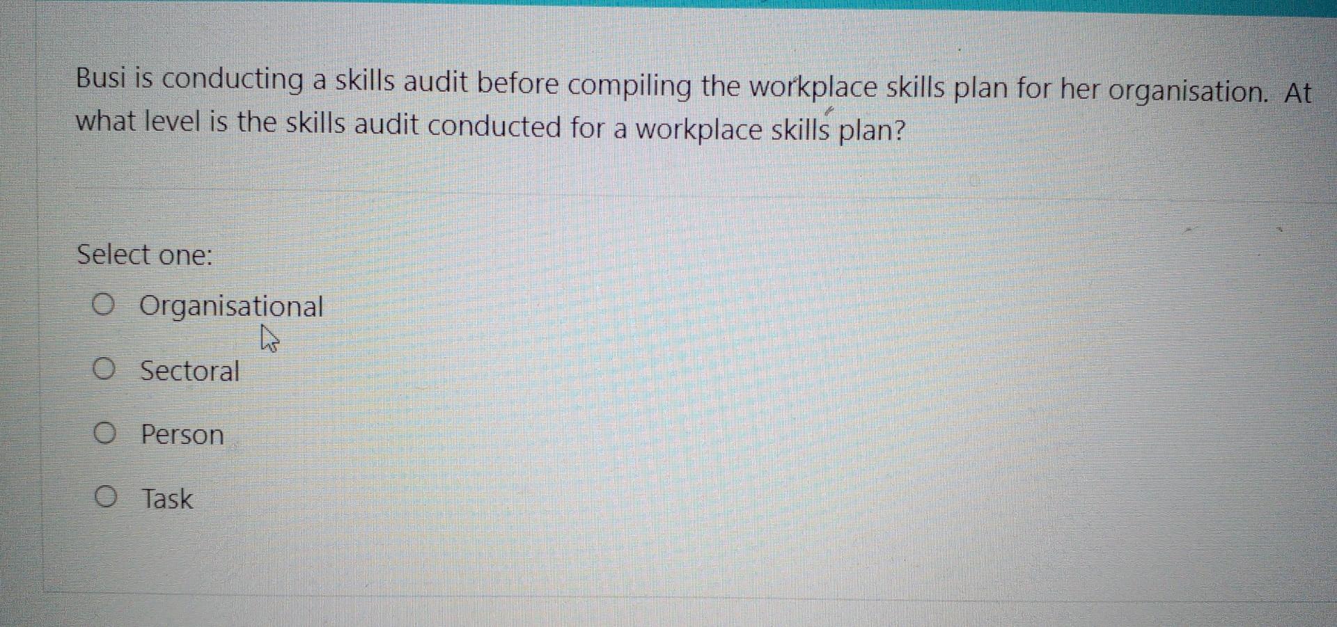 Busi is conducting a skills audit before