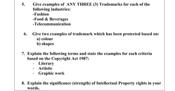 Malaysia trademarks