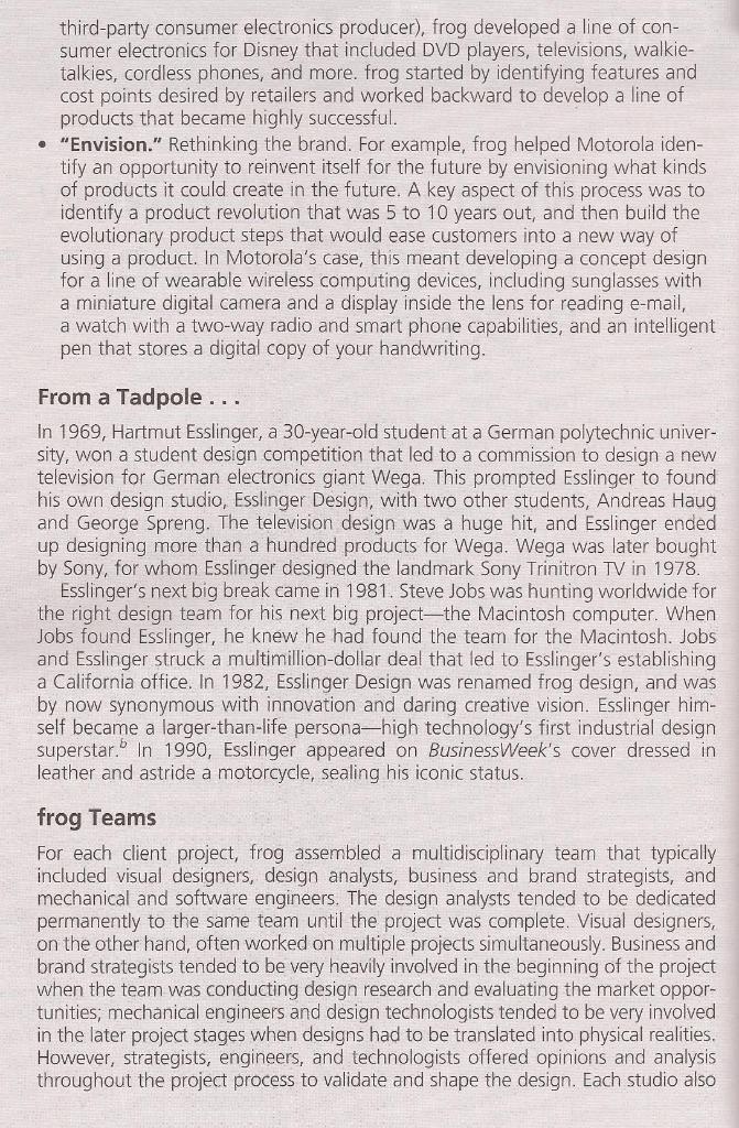 1. How do frog's activities affect its ability to