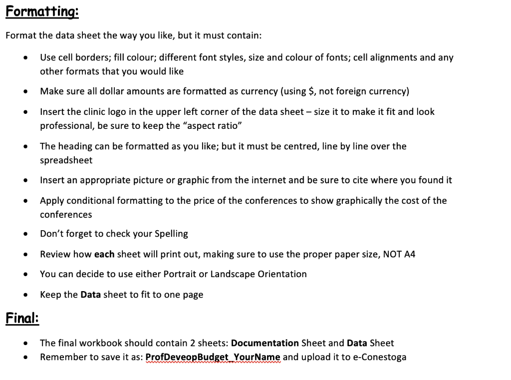 Make sure you have 2 sheets: 1-Documentation and