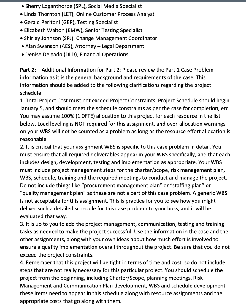 Deliverable - Project Charter and Scope Statement