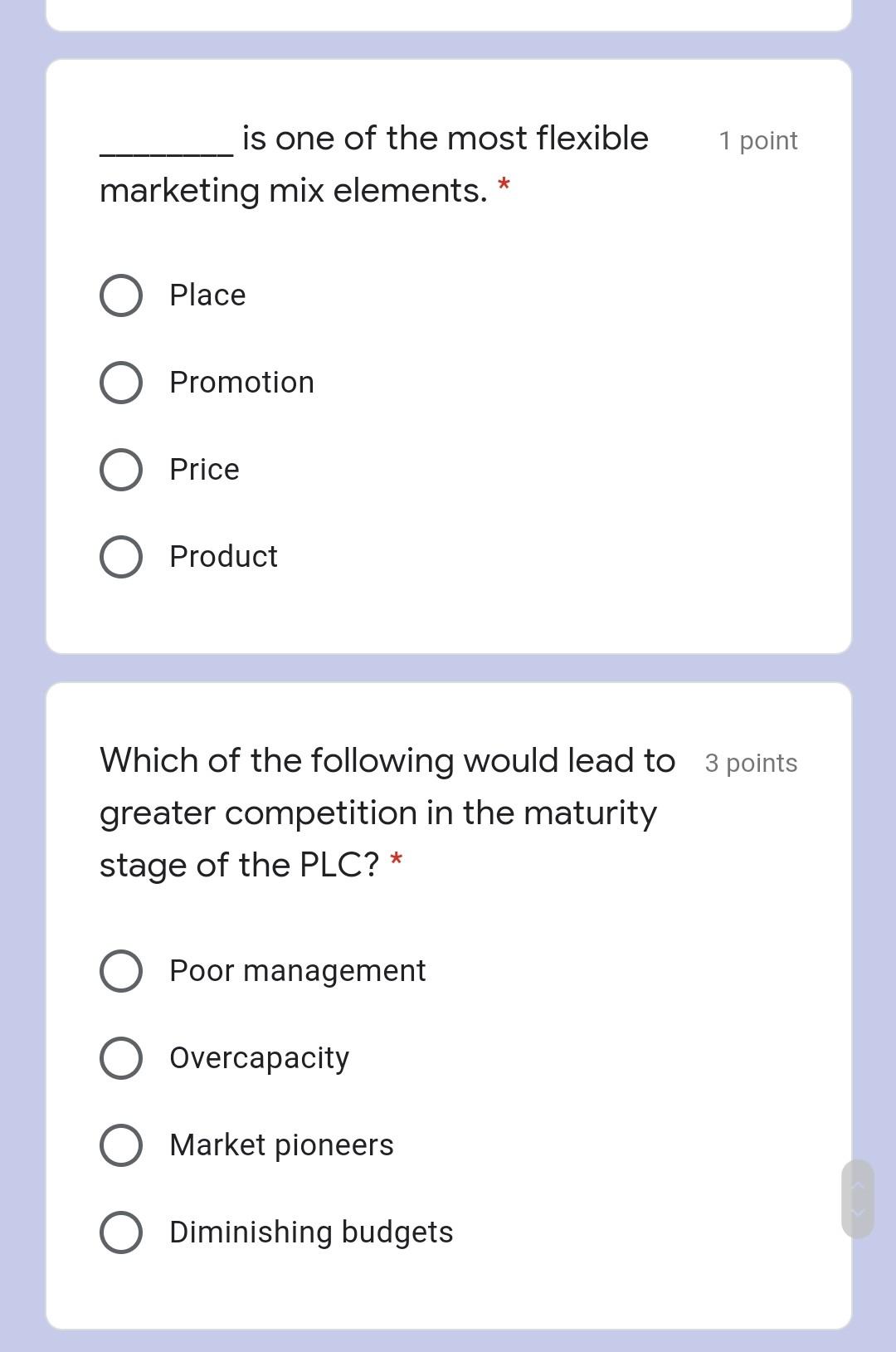 The cost per customer is usually high 2 points in