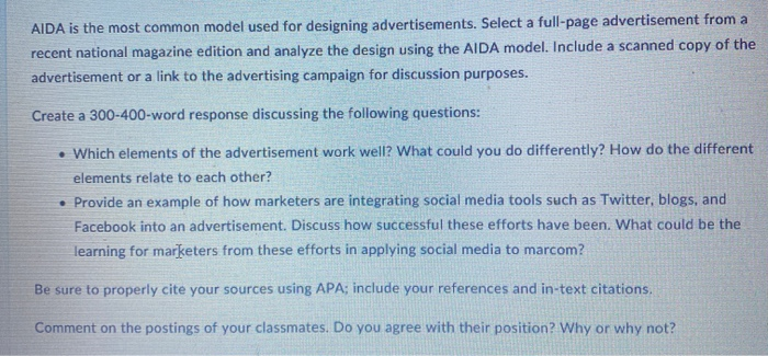 AIDA is the most common model used for designing