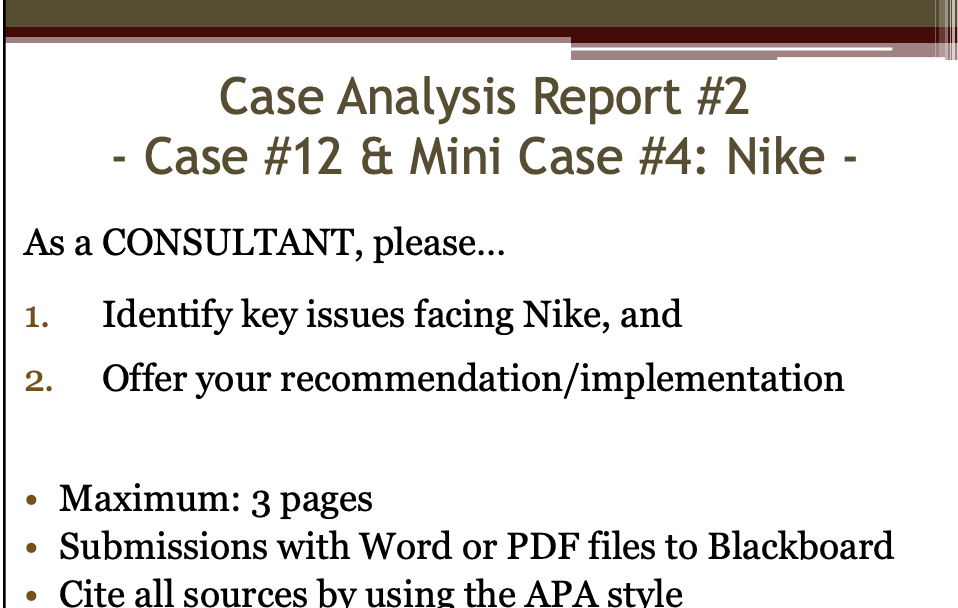 Case Analysis Report #2 - Case #12 & Mini Case