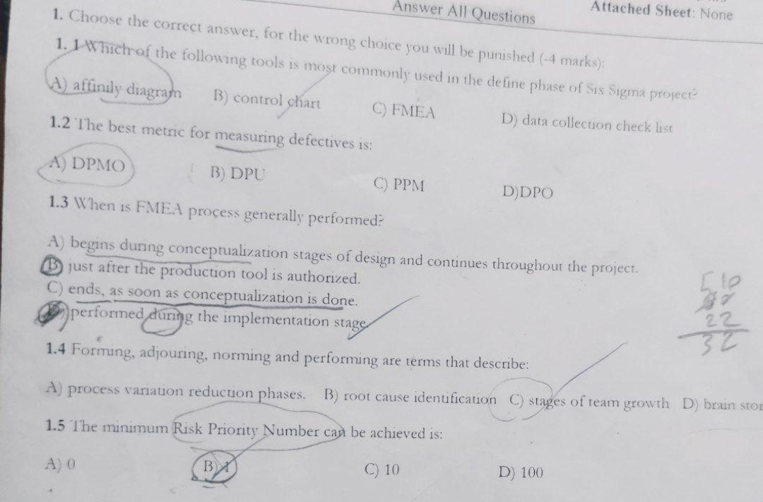 Answer All Questions Attached Sheet: None 1.