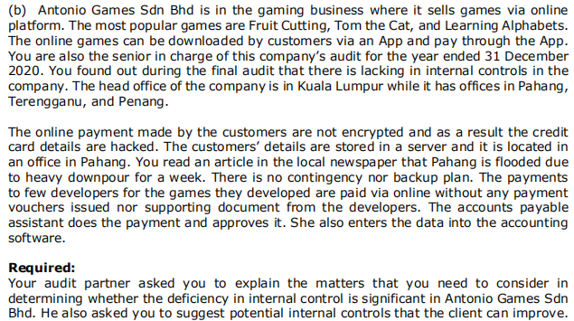 This is audit. Please help me solve this