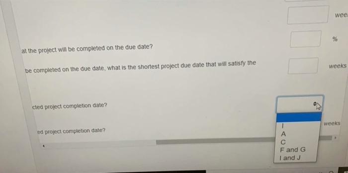 weer at the project will be completed on the due