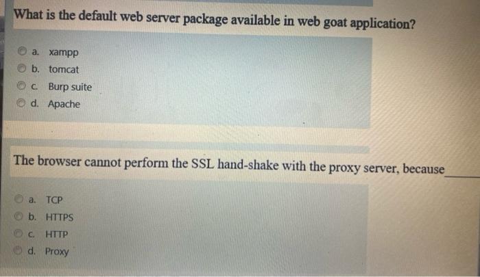 What is the default web server package available