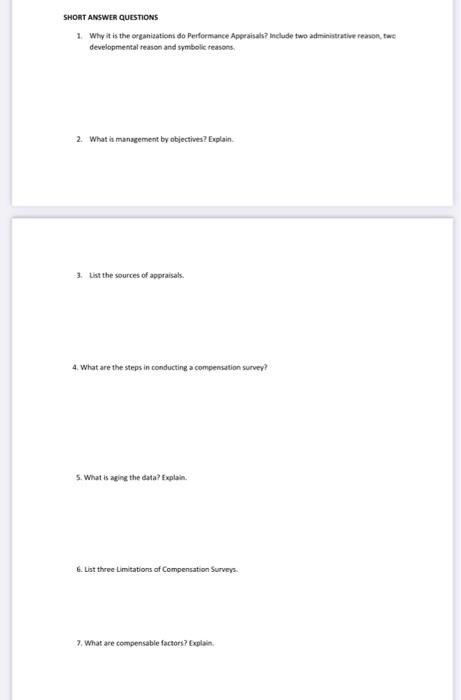 SHORT ANSWER QUESTIONS 1. Why it is the