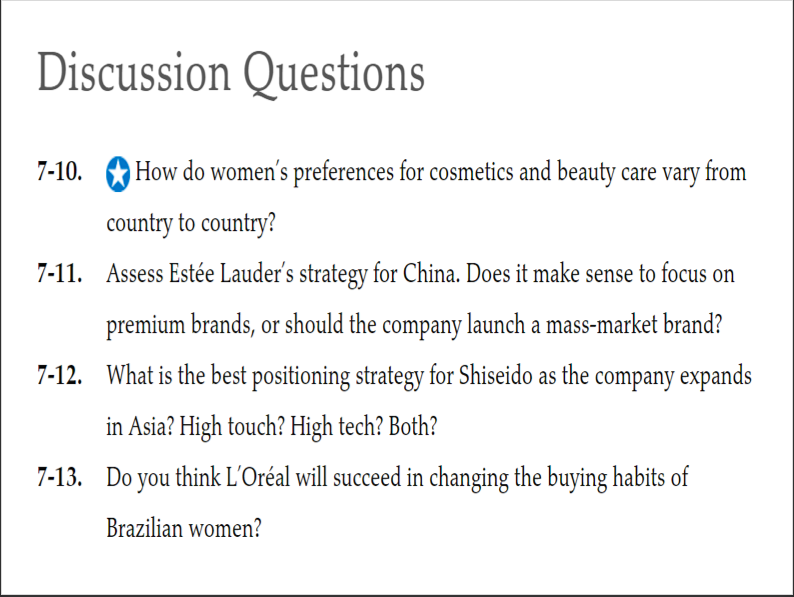 I need help answering this for my marketing