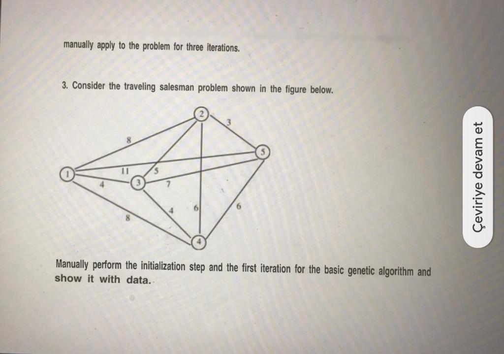 manually apply to the problem for three