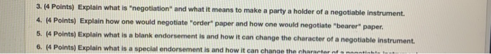3. (4 Points) Explain what is "negotiation" and